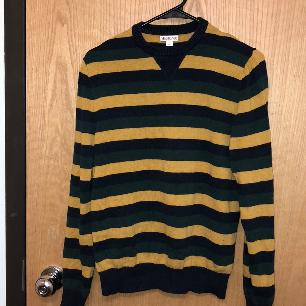 Striped, knit sweater